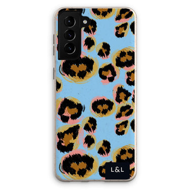 Neon Blue Leopard Eco Phone Case - Loam & Lore